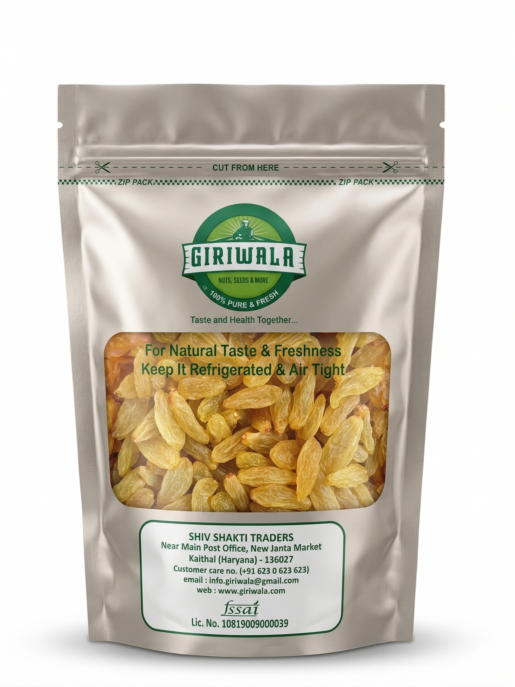 Kishmish Large Green Raisins – 250 g | Seedless Premium