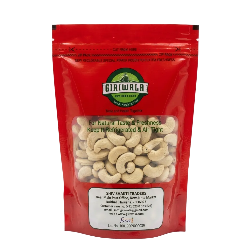 Cashew W320 – 250 g | Whole Premium Cashews Pouch