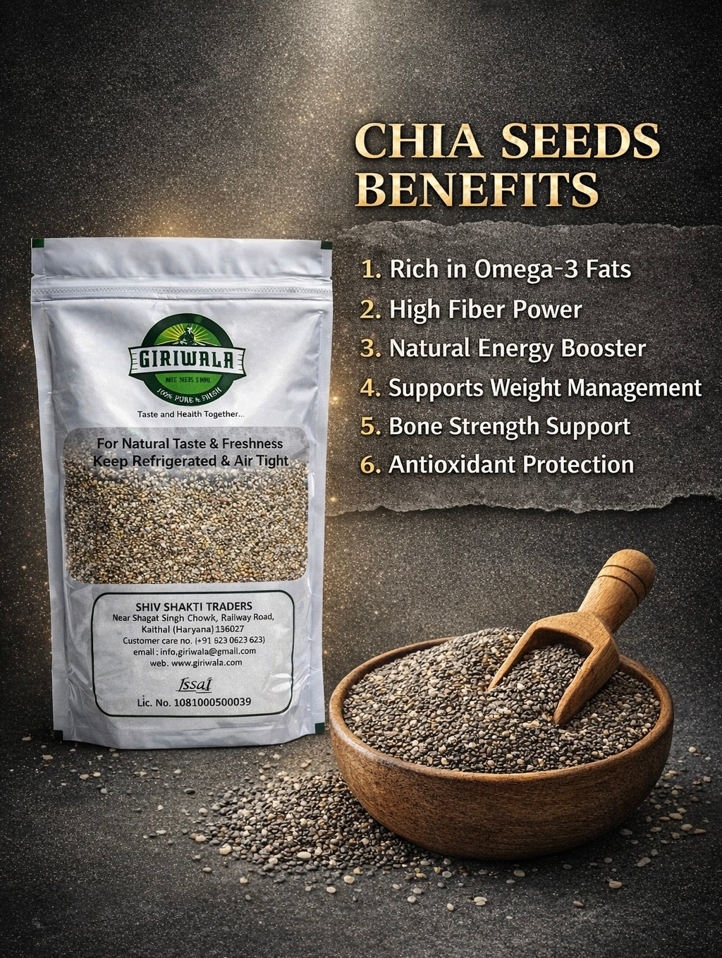 Chia Seeds – 250 g | Omega-3 Rich Superfood Seeds