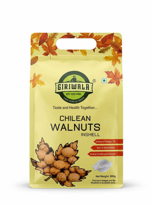 Walnut Chilean in Shell Pouch – 500 g | Akhrot