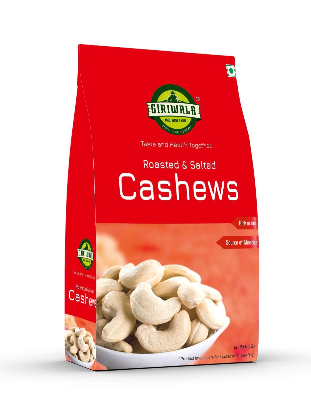 Roasted & Salted Cashew W240 – 250 g | Crunchy Premium Kaju Snack